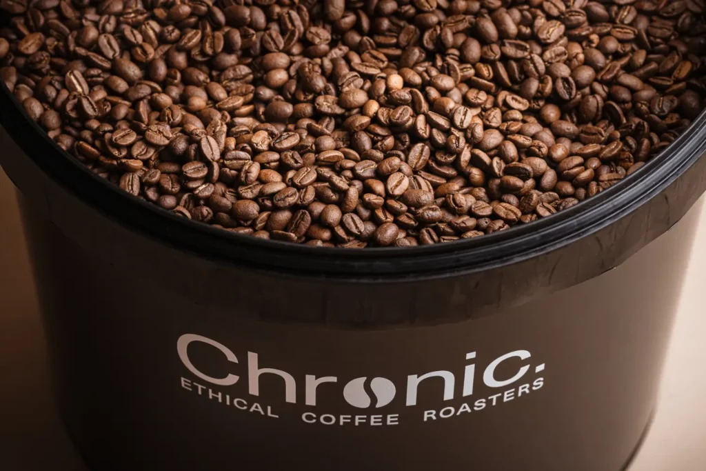 Café en grains bio et Fairtrade pour le bureau livré dans un sceau de 5kg consigné