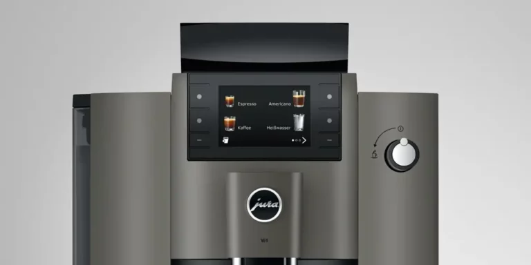 Machine jura w4 de face focus sur ecran